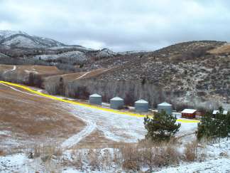 Pipeline route - upper section photo