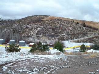 Pipeline route lower section photo.